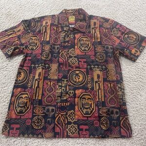 Disney Tikiland Trading Co “Traders of the lost artifact” rare button up large